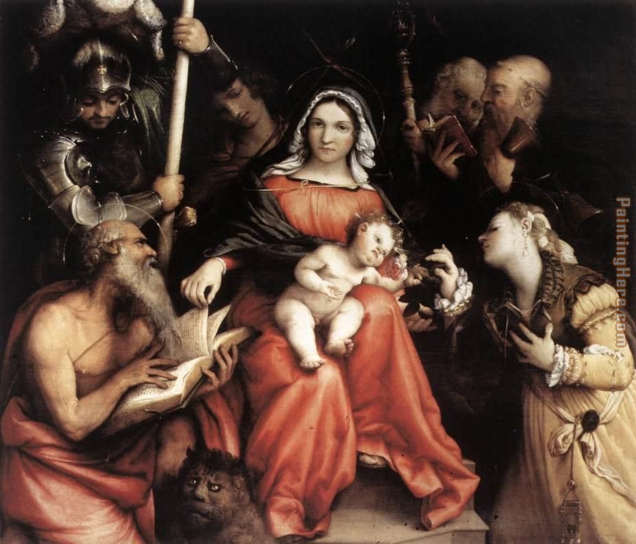 Mystic Marriage of St Catherine painting - Lorenzo Lotto Mystic Marriage of St Catherine art painting